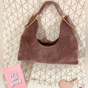 Furla Vintage Mauve Suede Hobo Bag ✨